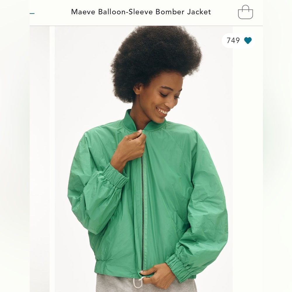 Maeve Green Bomber Jacket